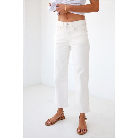 AYR The Easy Easy Jean in Sea Salt White Size 31 Straight Leg High Rise - Picture 1 of 7